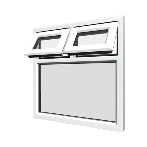 W22 - Top-Vent Triple Pane uPVC Window